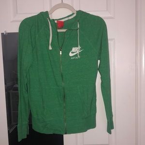 Green Nike Zip-Up Hoodie